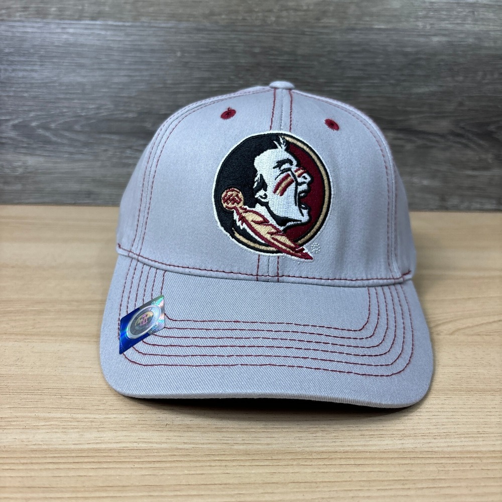 Florida State Seminoles Hat Cap Strap Back Gray College Adjustable